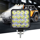 16 Ledli Off Road Çalışma Ve Sis Farı Lambası 12 / 24 Volt