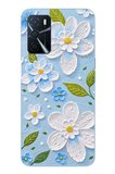 Oppo A16 Uyumlu Mavi Papatyalar Baskılı Silikon Kılıf