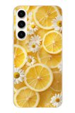 Samsung Galaxy S25 PLUS Uyumlu Limon Dilimleri ve Papatya Desenli Baskılı Silikon Kılıf