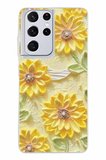 Samsung Galaxy S21 ULTRA Uyumlu Rölyef Bahçesi Baskılı Silikon Kılıf
