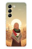 Vivo V30 Lite Uyumlu Filistine Özgürlük Kız Baskılı Silikon Kılıf