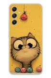Samsung Galaxy A34 Uyumlu Kedi Çizgisi Baskılı Silikon Kılıf