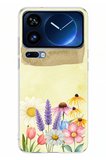 Xiaomi 17 Pro Max Uyumlu Sulu Boya Dokulu Vazoda Çiçek Desenli Baskılı Silikon Kılıf