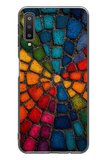 Samsung Galaxy A7 2018 Uyumlu Gökkuşağı Renkli Kaldırım Baskılı Silikon Kılıf