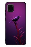 Samsung Galaxy Note 10 Lite Uyumlu Mor Kuş Dalda Baskılı Silikon Kılıf