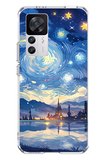 Xiaomi Mi 12T-12T PRO Uyumlu Yıldızlı Gökyüzü ve Şehir Silüeti Baskılı Silikon Kılıf