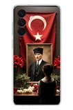 Samsung Galaxy S26+ PLUS Uyumlu Atatürk Türk Bayrağı Tablo Baskılı Silikon Kılıf
