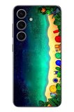 Samsung Galaxy S24 Uyumlu Tatil Kumsal Gecesi Baskılı Silikon Kılıf