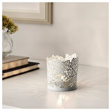 Tealight mumluk, beyaz, 8 cm
