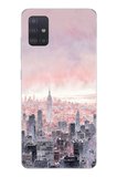 Samsung Galaxy A51 Uyumlu Gökdelenler Baskılı Silikon Kılıf