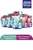 Bref WC Deluxe Duopack Katı Tuvalet Bloğu 3 Yasemin + 2 Manolya, 5 x 2'li Paket