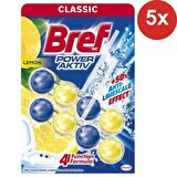 Bref Kokulu Tuvalet Temizleyicisi - Power Aktiv Limon - 5 Adet