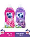 Vernel Max Taze Gül & Taze Lavanta Beyazlar ve Renkliler İçin Konsantre Yumuşatıcı 2 x 1440 ml 120 Yıkama