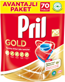 Pril Gold 70 Yıkama Tablet Bulaşık Makinesi Deterjanı 70 Adet 