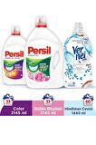 Persil Derin Temizleme Plus Renkliler - Siyahlar İçin Sıvı Deterjan 2x2145 ml 33 Yıkama & Vernel Max Hindistan Cevizi Yumuşatıcı 1440 ml 
