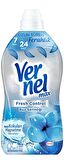 Vernel Max Fresh Control & Naturals Şakayık & Beyaz Çay & Çiçek Ferahlığı & Hindistan Cevizi & Buz Serinliği Beyazlar ve Renkliler İçin Konsantre Yumuşatıcı 4 x 1440 ml 230 Yıkama