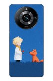 Realme 11 Pro Uyumlu Sarışın Çocuk ve Köpek Baskılı Silikon Kılıf