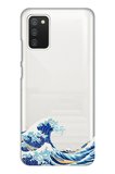 Samsung Galaxy A02S Uyumlu Kanagawa Oki Nami Ura Dalgası Tasarımlı Baskılı Silikon Kılıf
