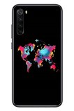 Redmi Note 8 Uyumlu Dünya Renkli Haritası Baskılı Silikon Kılıf