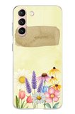 Samsung Galaxy S21 Uyumlu Sulu Boya Dokulu Vazoda Çiçek Desenli Baskılı Silikon Kılıf