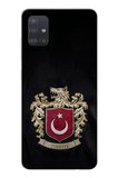 Samsung Galaxy A51 Uyumlu Türk Sembolü Kurt ve Bayrak Desenli Baskılı Silikon Kılıf