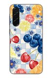Samsung Galaxy A36 Uyumlu Sulu Boya Meyve ve Çiçek Desenli Baskılı Silikon Kılıf