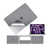 Macbook pro 13 inç 2022 M2 için 360 kaplama koruma sticker çizilmez film kaplama UZAY GRİSİ