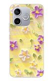 Honor 600 Lite Uyumlu Mor Papatyalar Baskılı Silikon Kılıf