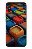 Redmi 9A Uyumlu Renkli Kare Puflar Baskılı Silikon Kılıf