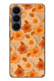 Samsung Galaxy S26 Uyumlu Turuncu Papatyalar Baskılı Silikon Kılıf