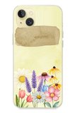 iPhone 15 PLUS Uyumlu Sulu Boya Dokulu Vazoda Çiçek Desenli Baskılı Silikon Kılıf