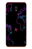 Redmi 8A Uyumlu Dünya Uçuşu Baskılı Silikon Kılıf