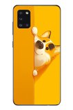 Samsung Galaxy A31 Uyumlu Sarı Köpek Baskılı Silikon Kılıf