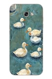 Samsung Galaxy A7 (2017) Uyumlu Yüzen Ördekler Baskılı Silikon Kılıf