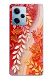 Redmi Note 12 Pro 5G Uyumlu Kırmızı Beyaz İğdeler Baskılı Silikon Kılıf