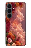 Samsung Galaxy S26 Uyumlu Güller ve Bulutlar Baskılı Silikon Kılıf