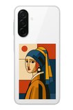 Samsung Galaxy A26 Uyumlu Bauhaus İnci Küpeli Kız Baskılı Silikon Kılıf