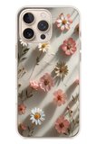 İphone 16 Pro Max Uyumlu Papatya Çiçekleri Baskılı Silikon Kılıf