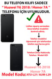 Huawei Y6 2018 - Honor 7A Uyumlu Pembe Leopar Tasarımlı Baskılı Silikon Kılıf