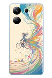 Redmi Note 13 4G Uyumlu Rengarenk Bisikletli Kız Baskılı Silikon Kılıf