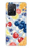 Xiaomi Mi 11T-11T PRO Uyumlu Sulu Boya Meyve ve Çiçek Desenli Baskılı Silikon Kılıf