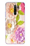 Redmi 9 Uyumlu Beyaz Papatyalar Baskılı Silikon Kılıf