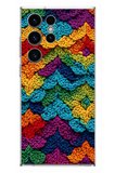 Samsung Galaxy S23 Ultra Uyumlu Renkli Örgüler Baskılı Silikon Kılıf