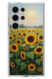 Samsung Galaxy S24 ULTRA Uyumlu Ay çiçeği sulu boya Baskılı Silikon Kılıf