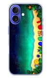 İphone 16 Uyumlu Tatil Kumsal Gecesi Baskılı Silikon Kılıf