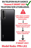 Huawei P Smart 2021 Uyumlu Gece Yarısı Kedi Tasarımlı Baskılı Silikon Kılıf