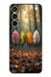 Samsung Galaxy S23 Fe Uyumlu Dört Mevsim Yaprakları Baskılı Silikon Kılıf