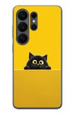 Samsung Galaxy S26 Ultra Uyumlu Sarı Gözlü Kedi Baskılı Silikon Kılıf