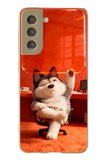 Samsung Galaxy S21 FE Uyumlu Keyifli Köpek Baskılı Silikon Kılıf