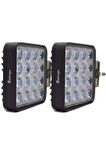 2 Adet 16 Ledli Off Road Çalışma Lambası / Projektör 48watt 12v / Yugo